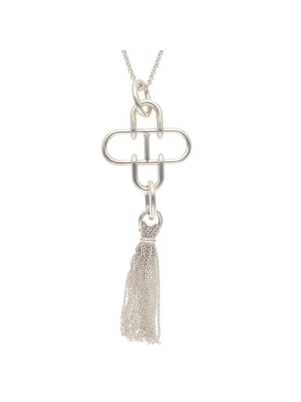 Hermes Rose de Mer Tassel Necklace